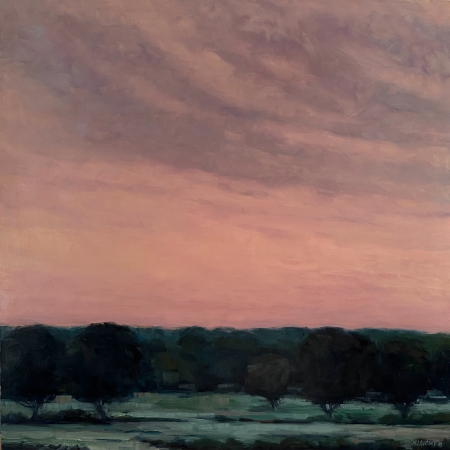 Hill country Boundary, Magenta by artist Marjorie Lindsay